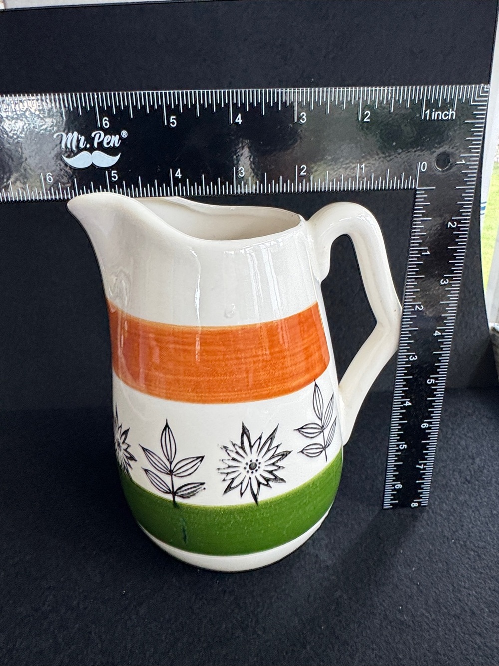 VTG Royal Sealy 1950 MCM Hand Painted Pitcher and 6 Cups Japan - Picture 11 of 14